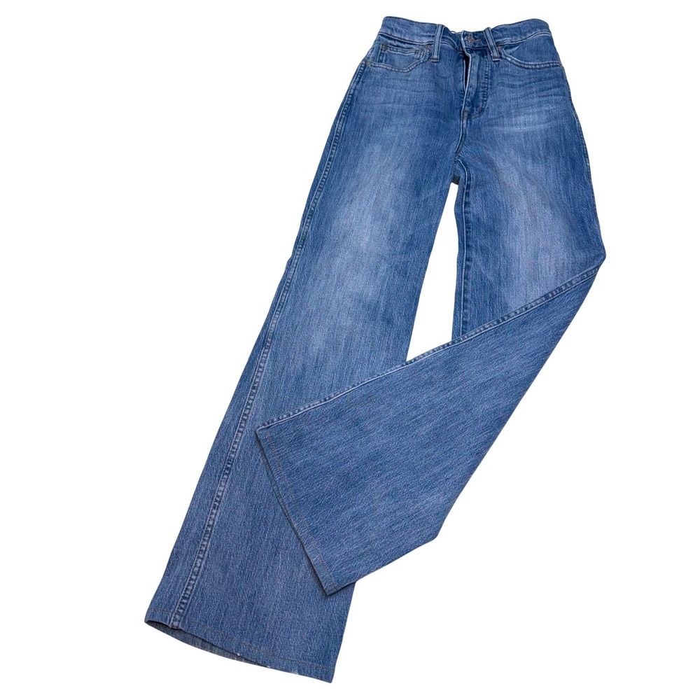 Madewell 11"‎ High Rise Flare Jeans Medium Wash Blue Denim Women Size 25